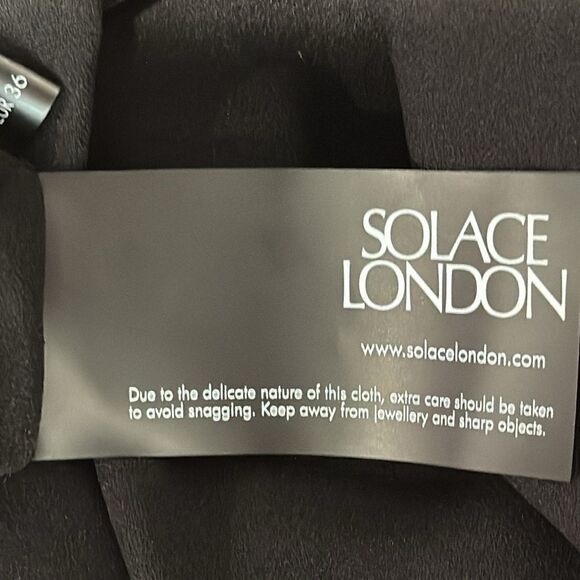 New Solace London Iona Black One Sleeve Mini Dress Size 4 - Picture 14 of 16